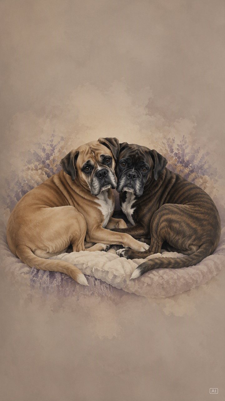 Elly und Gustav, die beiden Boxer von DogsCreationLab Publishing