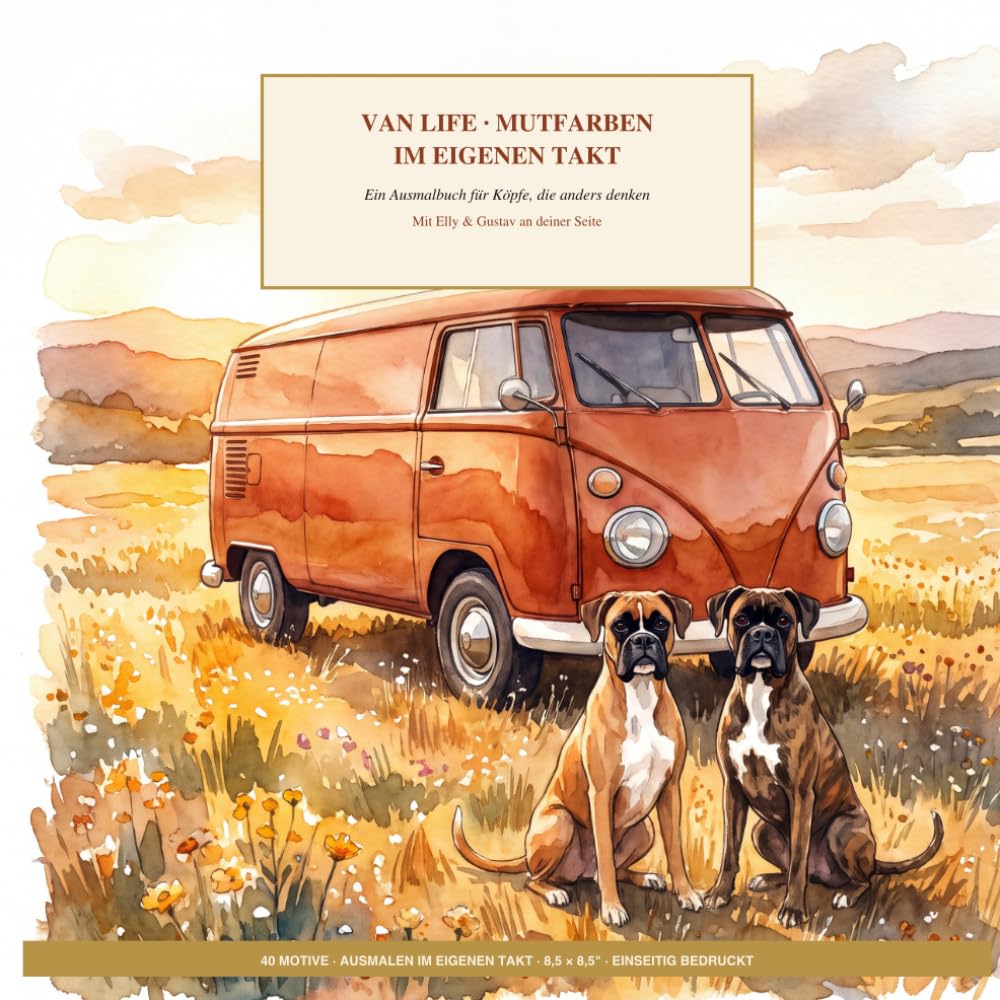 Buchcover: Van Life · Mutfarben – Im eigenen Takt: Ein Ausmalbuch für Köpfe, die anders denken
