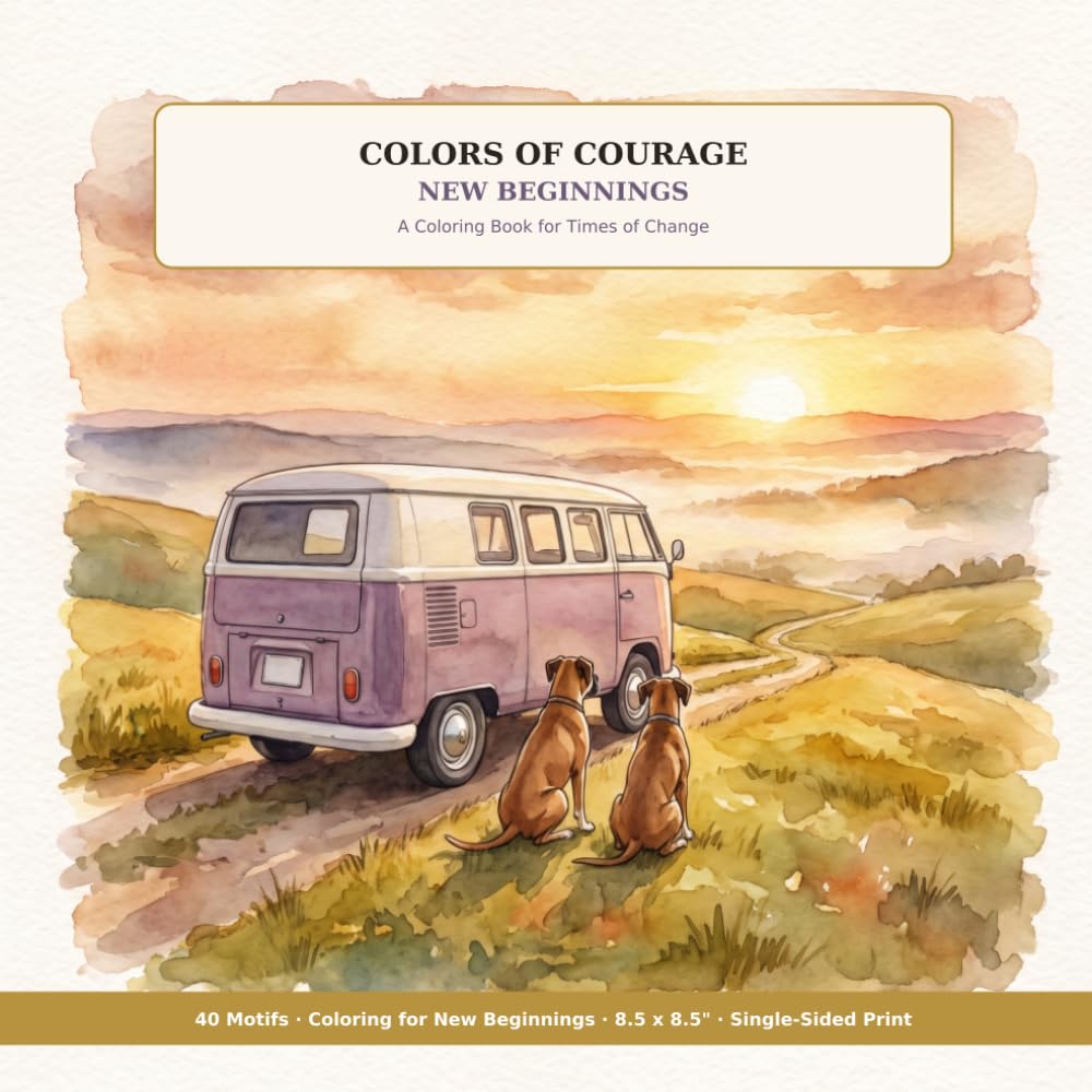 Buchcover: Van Life · Colors of Courage — New Beginnings – A Coloring Book for Times of Change