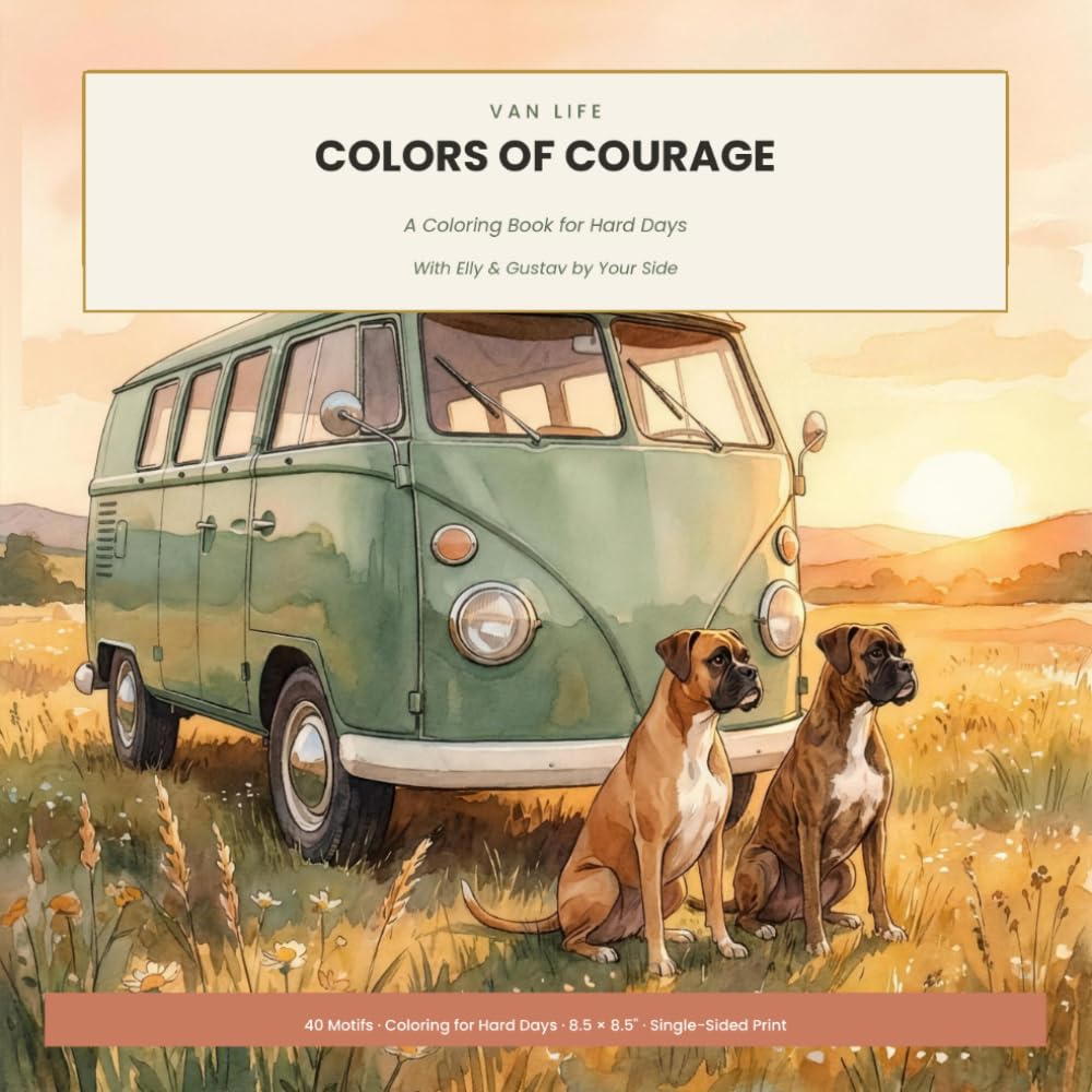 Buchcover: Van Life · Colors of Courage – A Coloring Book for Hard Days
